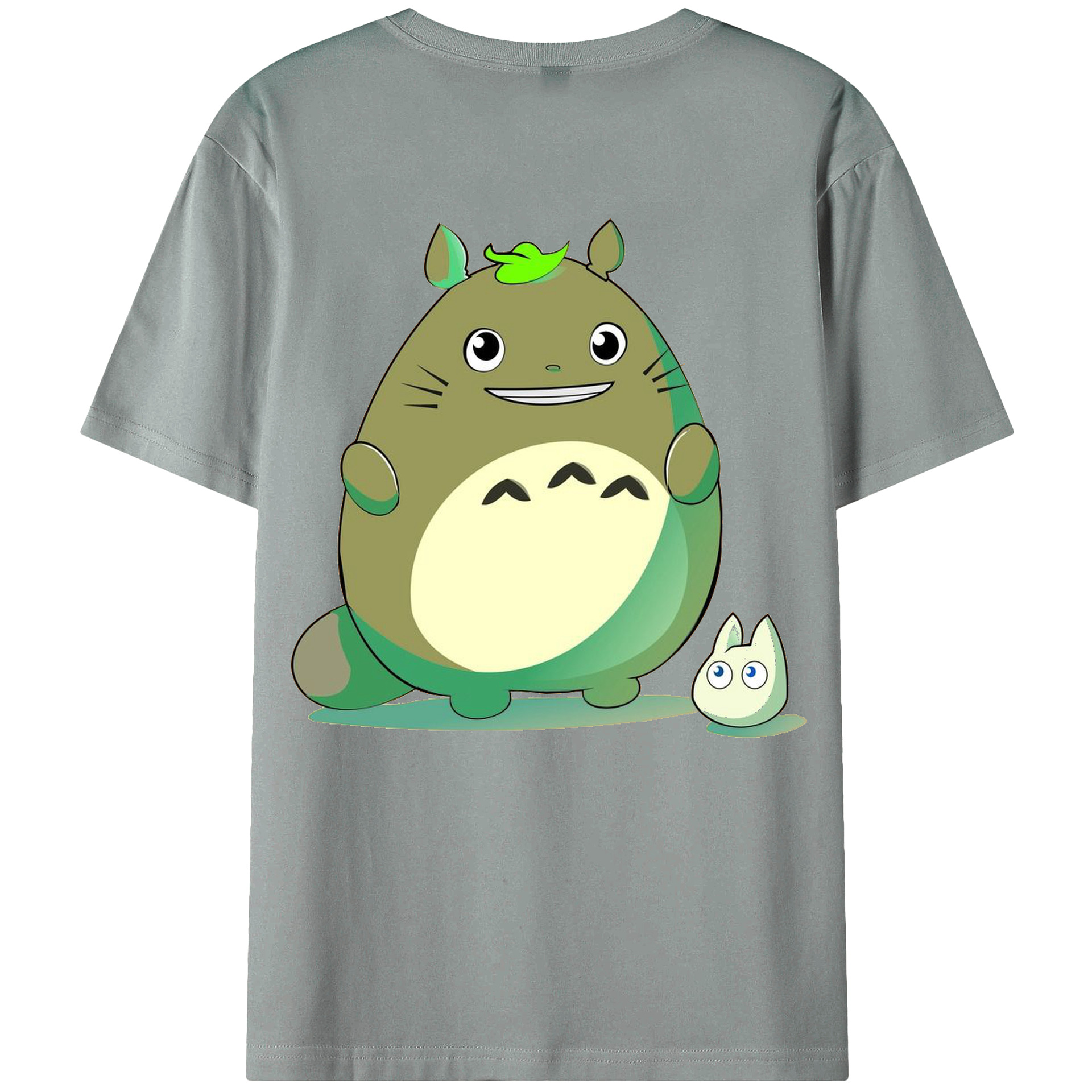 （画像用） となりのトトロ 草壁メイ 草壁サツキ My Neighbor Totoro Satsuki Kusakabe Mei Kusakabe 綿100％ メンズ半袖Tシャツ（バックプリント） 通気性